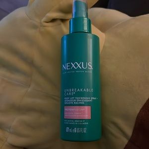 Nexxus protein blends “Unbreakable care” root lift thickening spray.